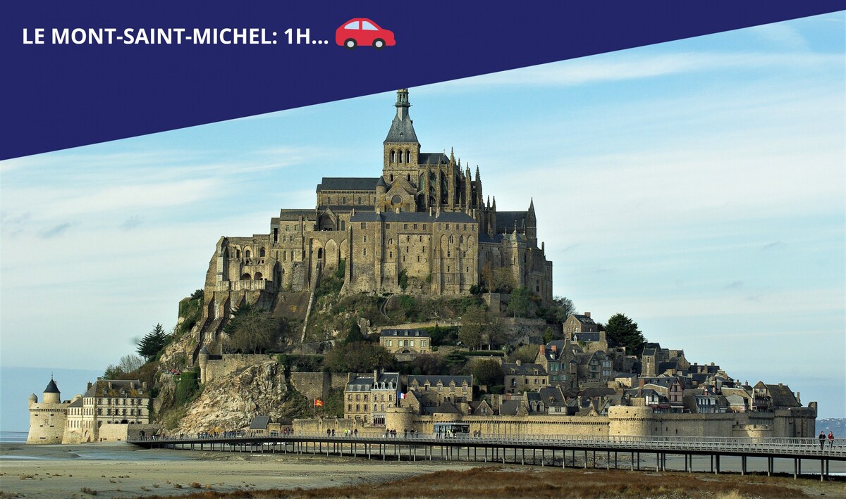 Extérieur — Mont-Saint-Michel île rocheuse abbaye médiévale